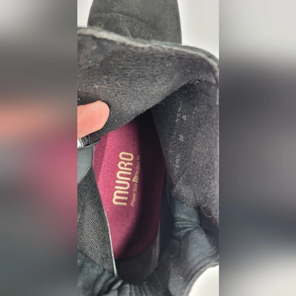Munro Black Suede Ankle Boots #764 Size 9N